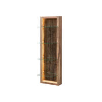 HÄNGEVITRINE Akazie 45x30x145 natur lackiert BARK #104 - Naturfarben, Holz (45/145/30cm) - Massivmoebel24