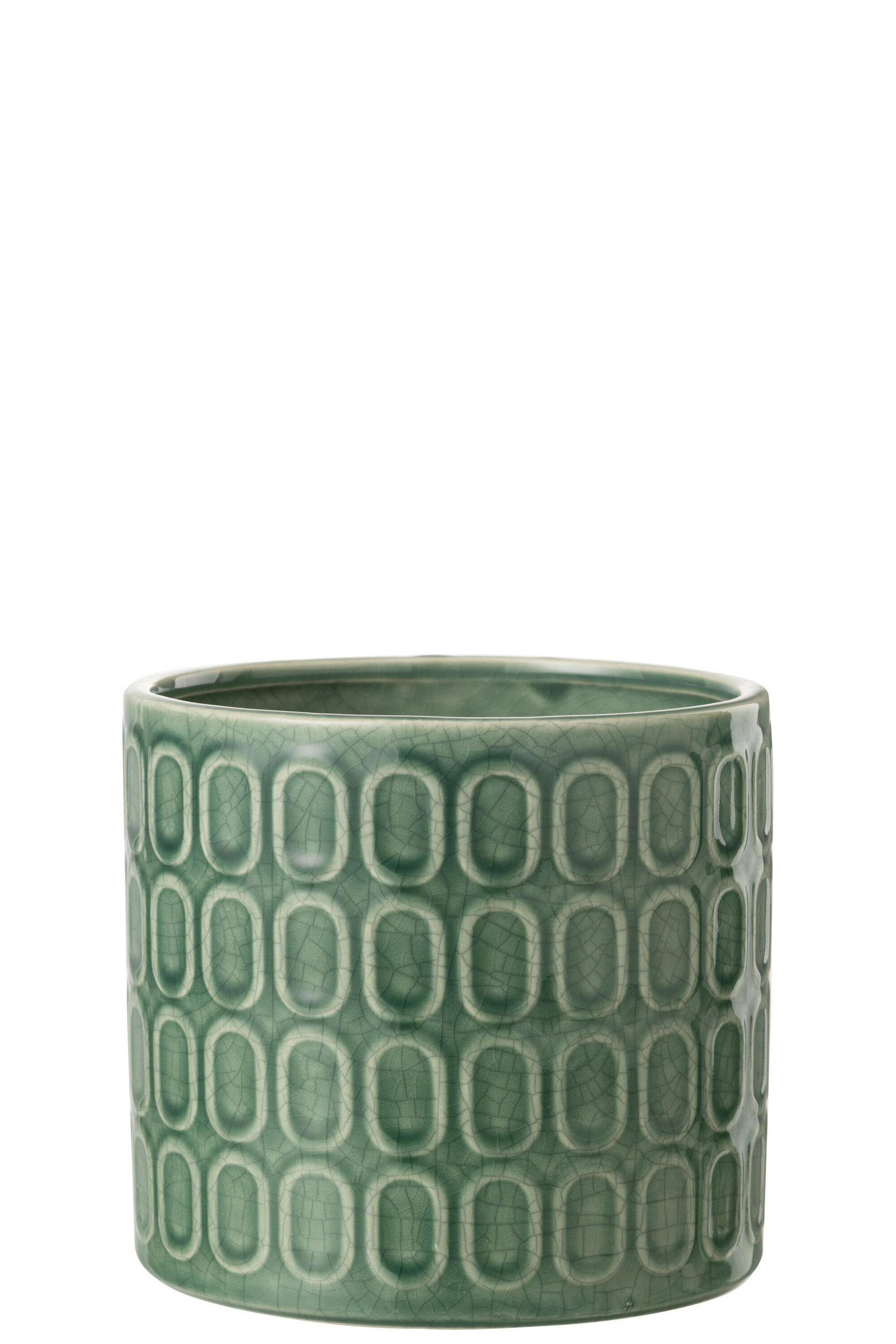 BLUMENTOPF OVAL - Töpferei - Grün - L - Ø 17 cm - Grün, Keramik (17/16cm) - J-Line