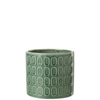BLUMENTOPF OVAL - Töpferei - Grün - L - Ø 17 cm - Grün, Keramik (17/16cm) - J-Line