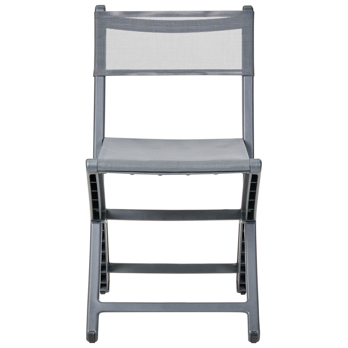 GARTENSTUHL 4er-Set Dunkelgrau Talca - Dunkelgrau, Kunststoff (45/83/53cm) - Beliani