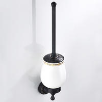 TOILETTENBÜRSTENHALTER – Vintage-Schwarz (17 x 10,5 x 36,5 cm) - Schwarz, Metall (11/42/11cm)