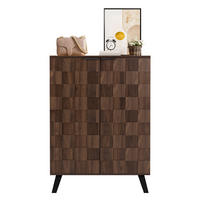 SCHUHSCHRANK 80/35,5/110 cm in dunkler Holzoptik mit 5 Fächern - Naturfarben, Holzwerkstoff (80/110/35.5cm) - Flora Grace