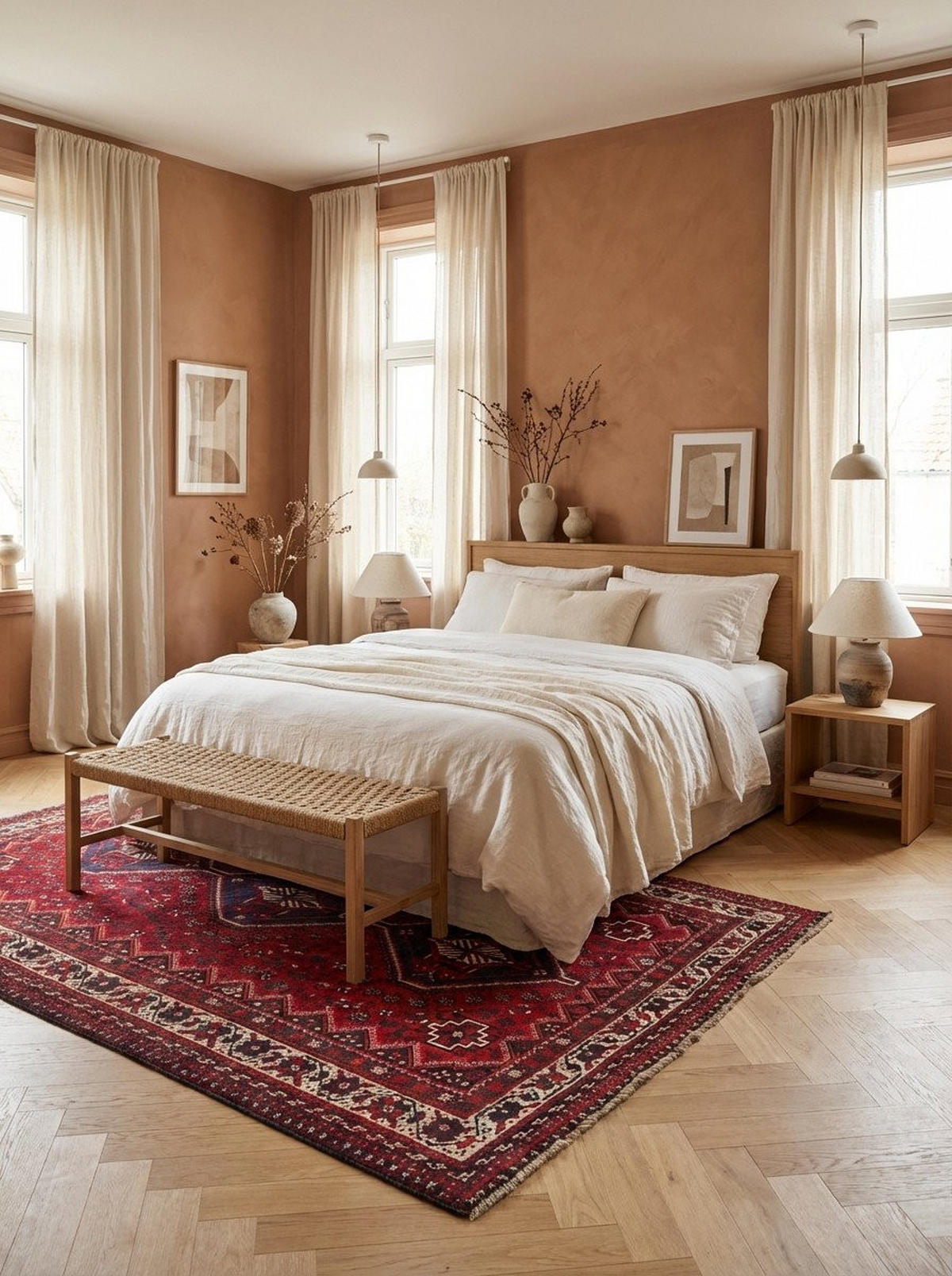 TEPPICH Gashgai Rot 302/213 cm Schurwolle - Rot, Textil (213/302cm) - Looma