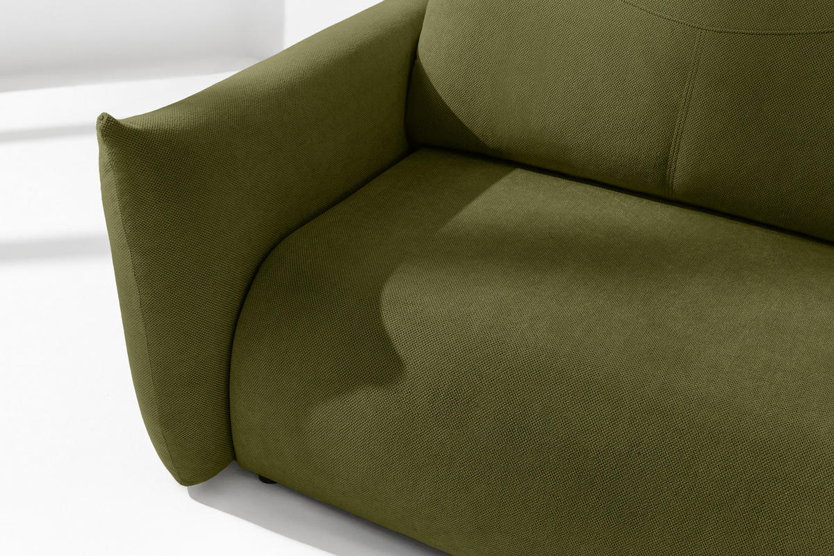3-SITZER-SOFA LAVIS, Dunkelgrün - Dunkelgrün, Holz/Textil (242/87/111cm) - KONSIMO®