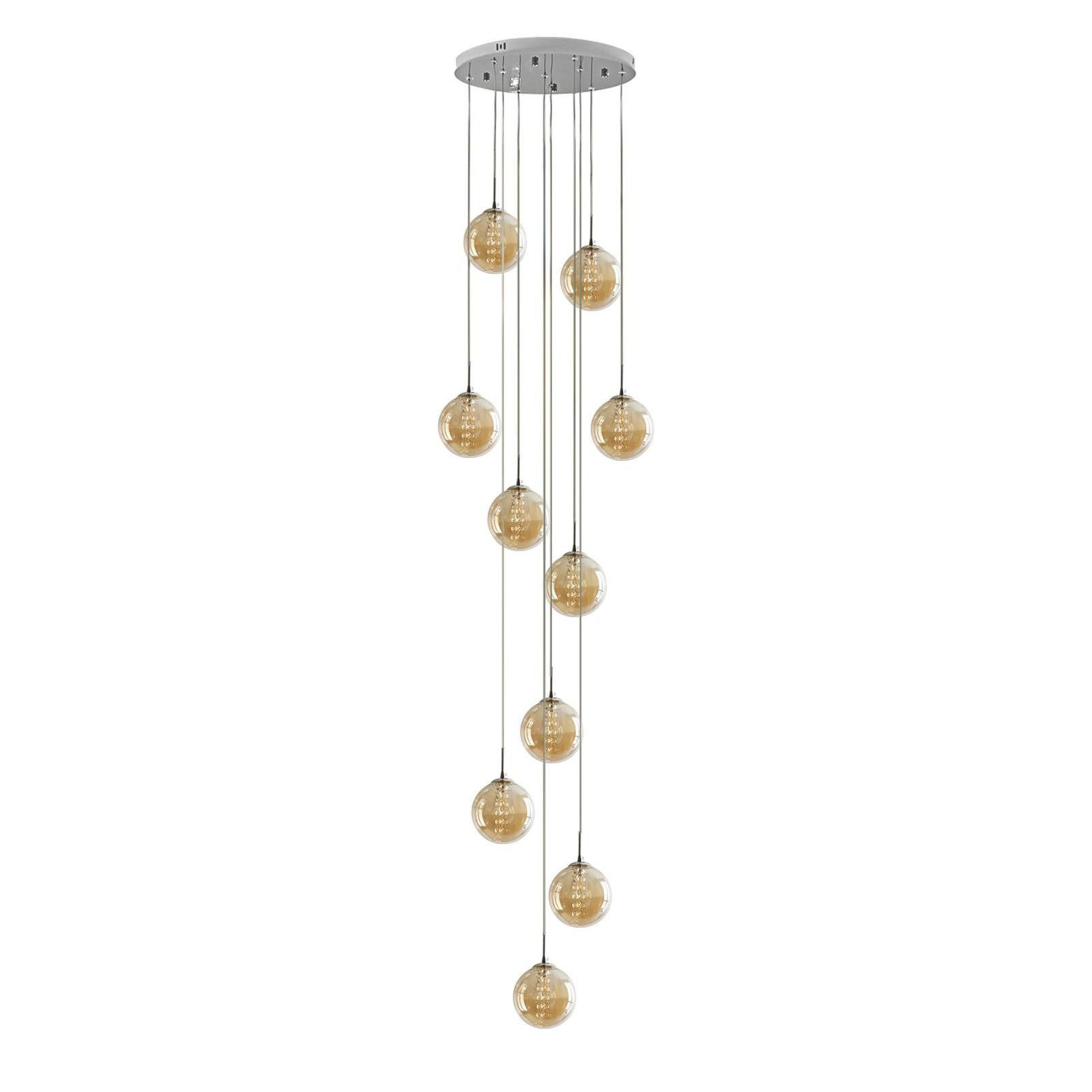 LED-HÄNGELEUCHTE Liorfalk 41/200/41 cm - Grau, Glas (41/41/200cm) - ZMH