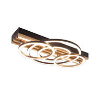 LED stropní svítidlo 32/50/10,3 cm - černá, kov (50/32/10.3cm) - Nettlife