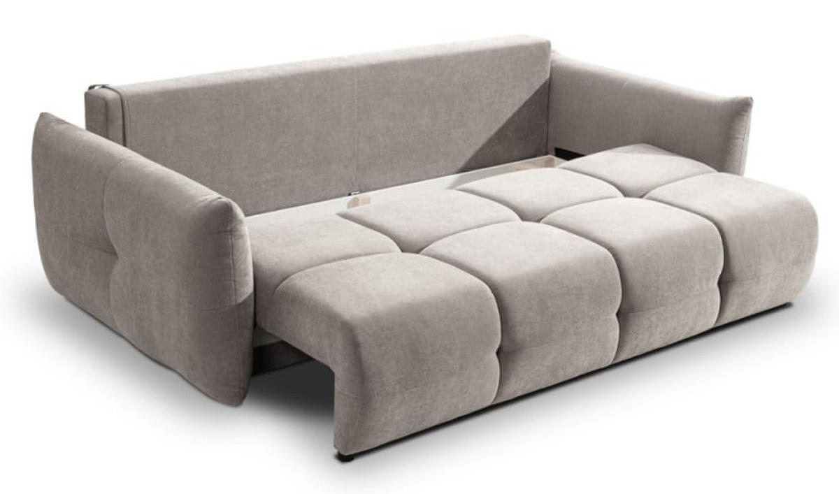 SOFA Cappuccino BASTO Gepolstert Mit Schlaffunktion - Multicolor, Naturmaterialien (245/86/110cm) - Sepro Meble