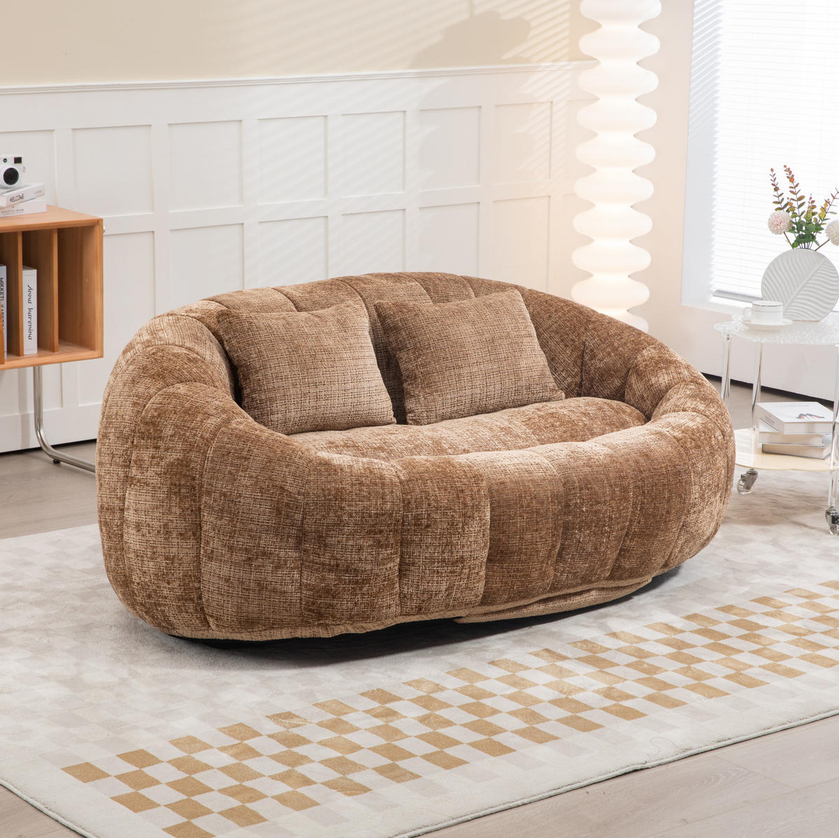 SITZSACK Loungesessel 150 x 95 x 63 cm Chenille Coffee - Braun, Kunststoff (95/63/145cm) - Beauniv