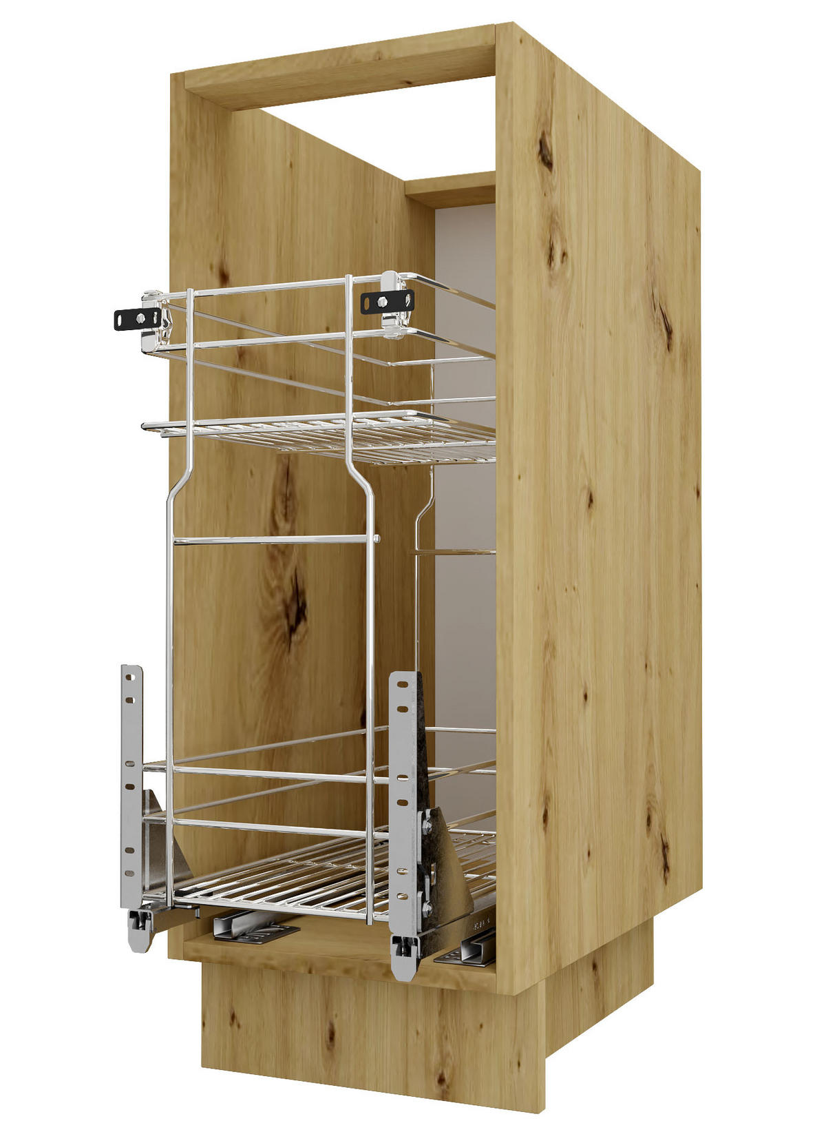 KÜCHENUNTERSCHRANK Brerra D1D/40/kargo RAL 1016 graubeige Matt / Eiche Artisan 40 / 50 / 82 cm - Graubraun/Eiche Artisan, Holz/Holzwerkstoff (40/82/50cm) - Feldmann-Wohnen