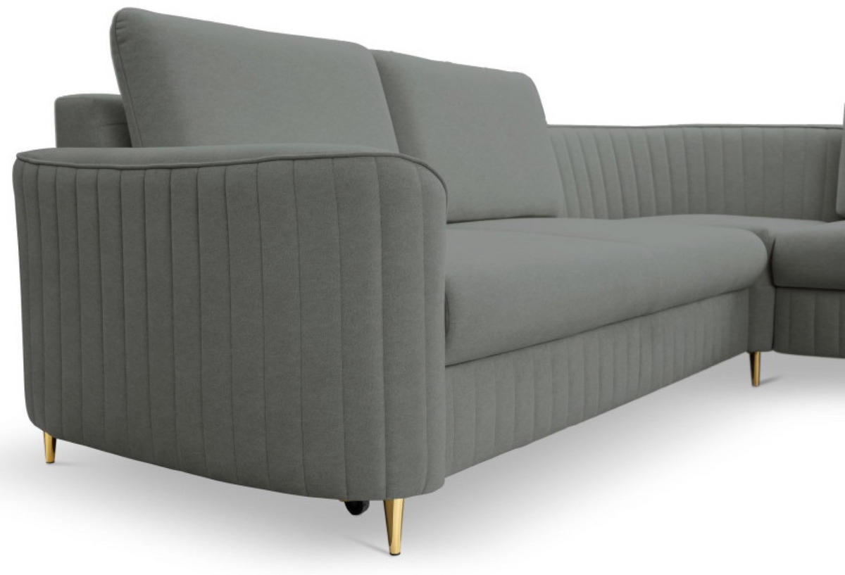 ECKSOFA Grafit LOREN Mit Schlaffunktion Und Bettkasten - Graphitfarben, Textil (251/251cm) - Sepro Meble