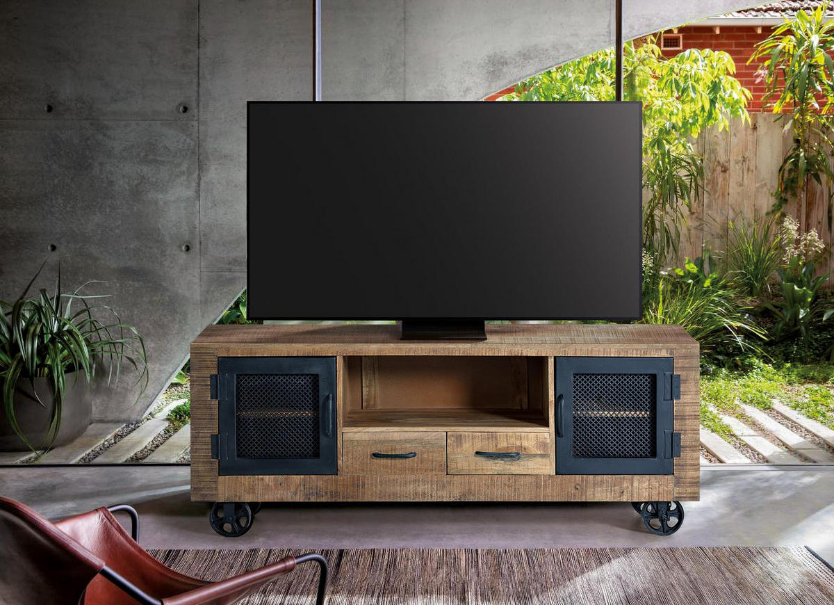 TV-SCHRANK aus Mangoholz - Braun, Holz (150/60/38cm) - Giner y Colomer