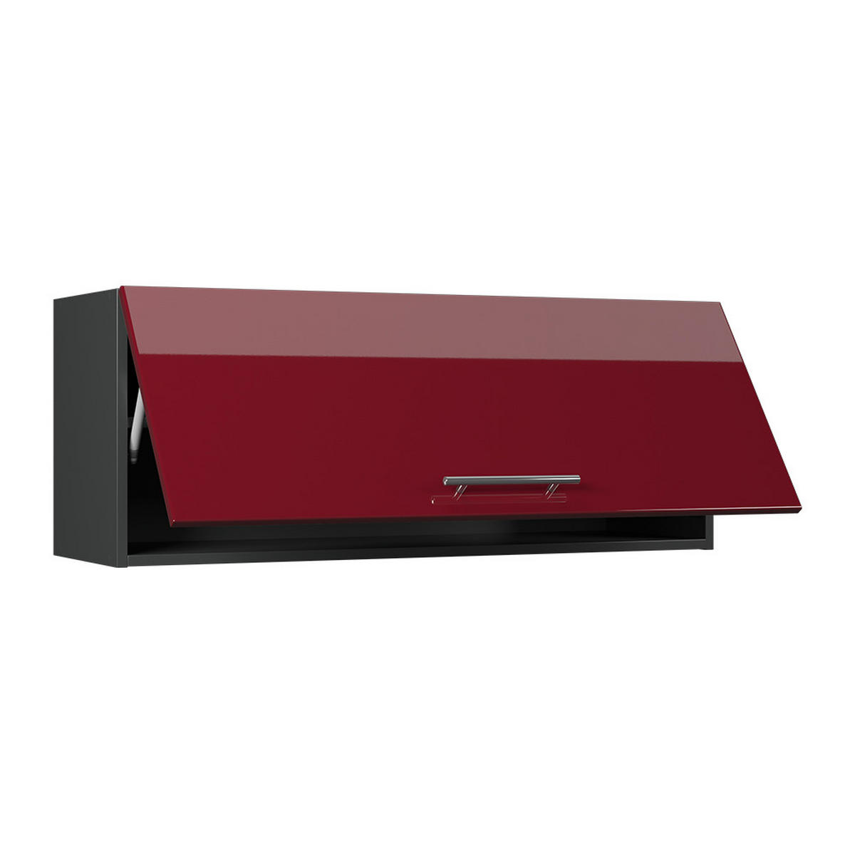 HÄNGESCHRANK Fame-Line, Bordeaux Hochglanz/Anthrazit, 100 cm - Bordeaux/Anthrazit, Holzwerkstoff (100/40/34.1cm) - Vicco