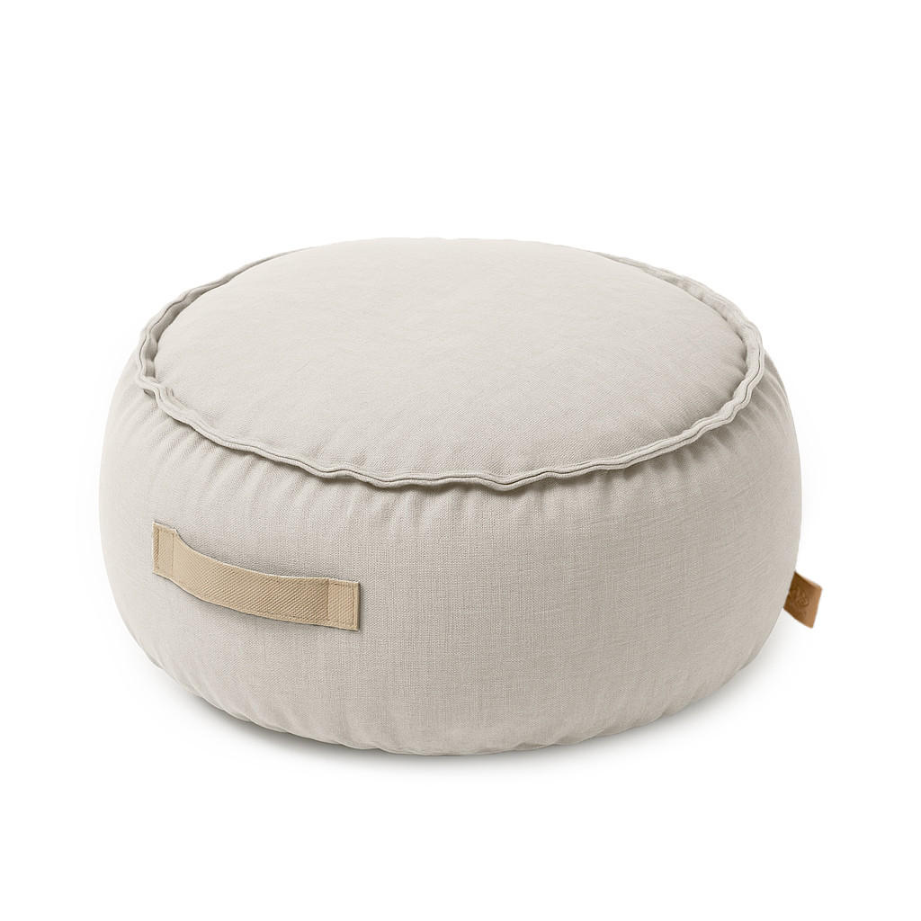 SITZPOUF Outzy für Kinder, Rund, Beige - Beige, Textil (65/20/65cm) - MeowBaby