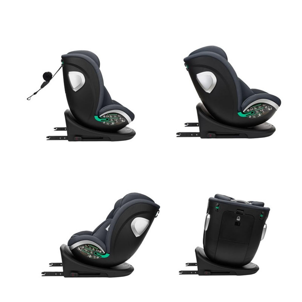 KINDERSITZ i-Drive i-Size grau (40-150cm) Isofix Top Tether, Kopfstütze, SPS - Grau, Kunststoff (44/60/50cm) - Kikka boo