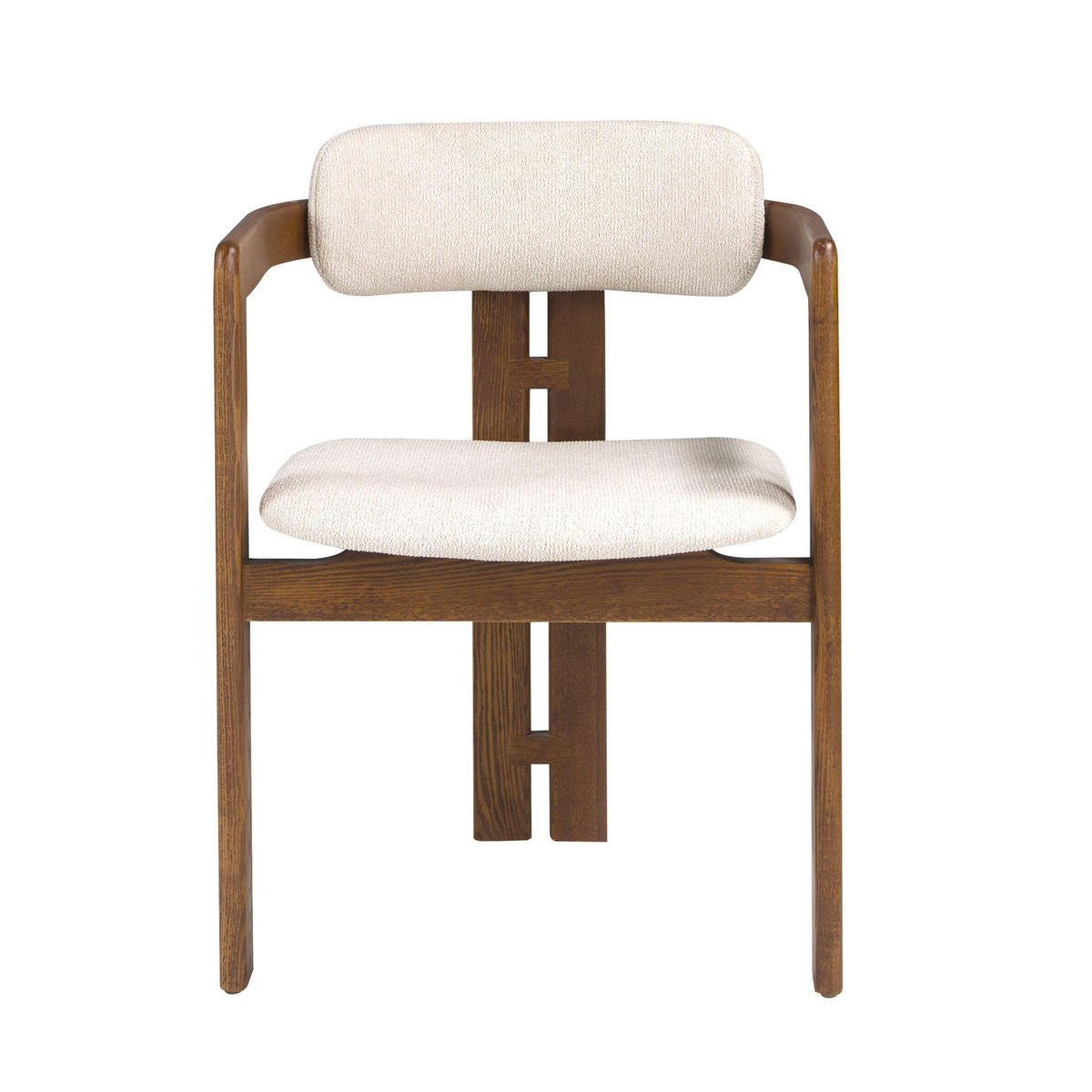 STUHL Stuhl aus cremefarbenem Stoff 57/51/75 cm - Ecru/Beige, Holz/Holzwerkstoff (57/75/51cm) - ANGEL CERDA