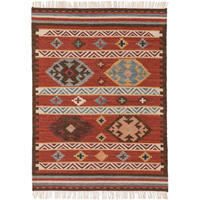 KELIM handgewebt Zohra Multicolor/Rot 160x230 cm - Multicolor, Textil (160/230cm) - benuta Pure
