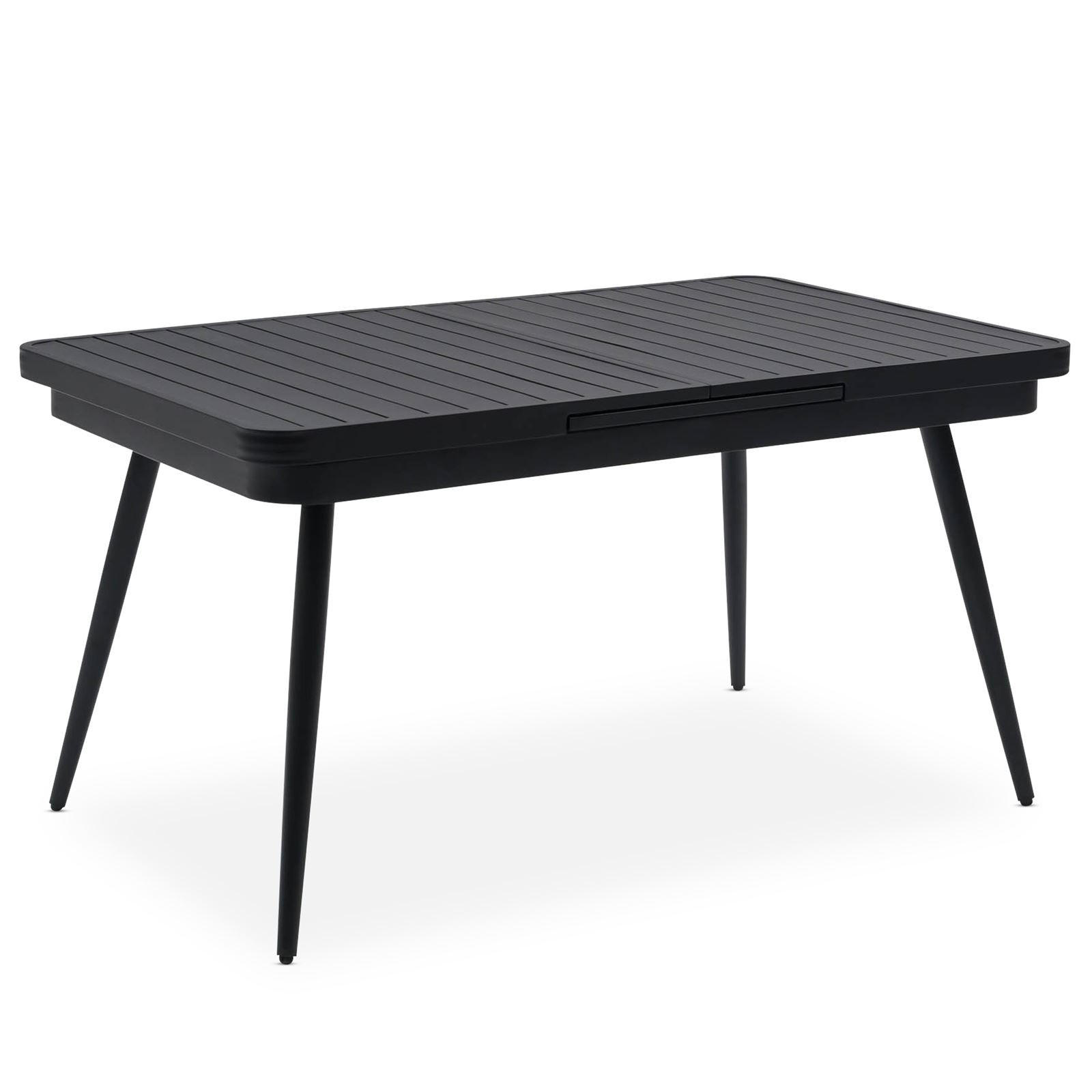 GARTENTISCH SUNNY - Schwarz, Metall (90/150/78cm) - IDIMEX