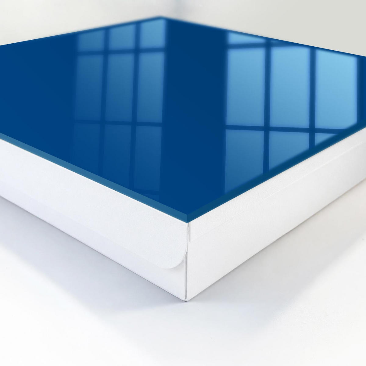 SCHLÜSSELBOX Weiß 30x30 cm – Türöffnung nach rechts - Dunkelblau - Dunkelblau, Metall (30/30/5cm) - TULUP