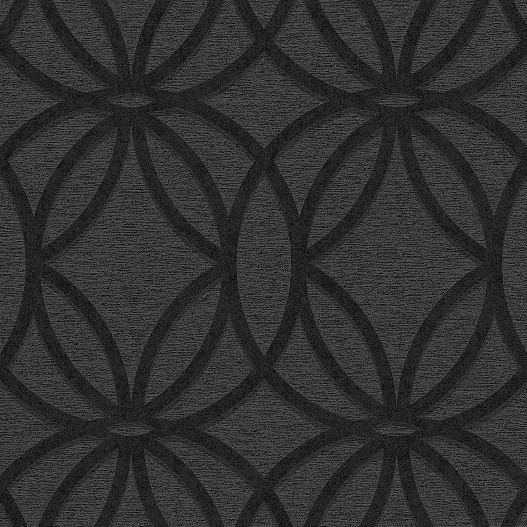 VLIESTAPETE Geometrisch Ornament Schwarz - Grau, Papier/Kunststoff (52/1000cm) - next