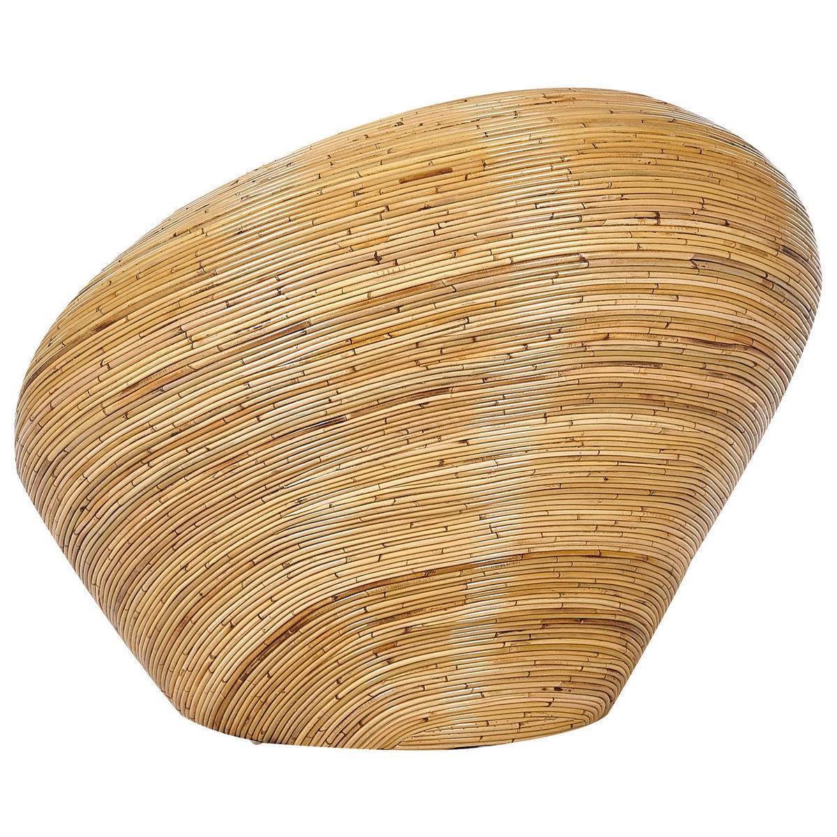 GARTENSTUHL Rattan Natürlich Maiori - Beige/Naturfarben, Naturmaterialen (110/88/110cm) - Beliani