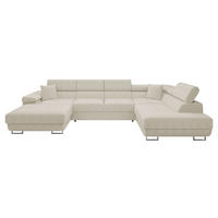 WOHNLANDSCHAFT Torezio Bis Cord, Seite: Rechts - Beige, Holz/Textil (346/90/203cm) - MIRJAN24