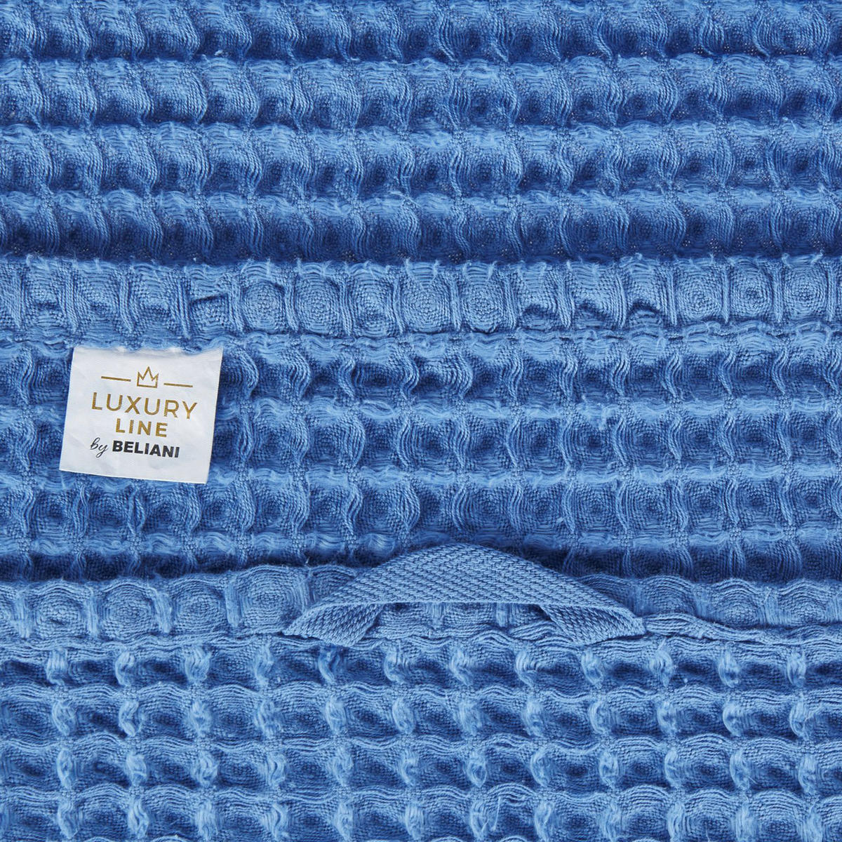 BADEHANDTUCH 9-teilig Blau Areora - Blau, Textil (70/140cm) - Beliani