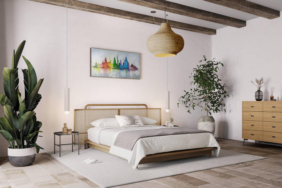 OLEJOMAĽBA 120/60 cm, Mesto a architektúra - sivá, drevo/textil (120/60cm) - KUNSTLOFT