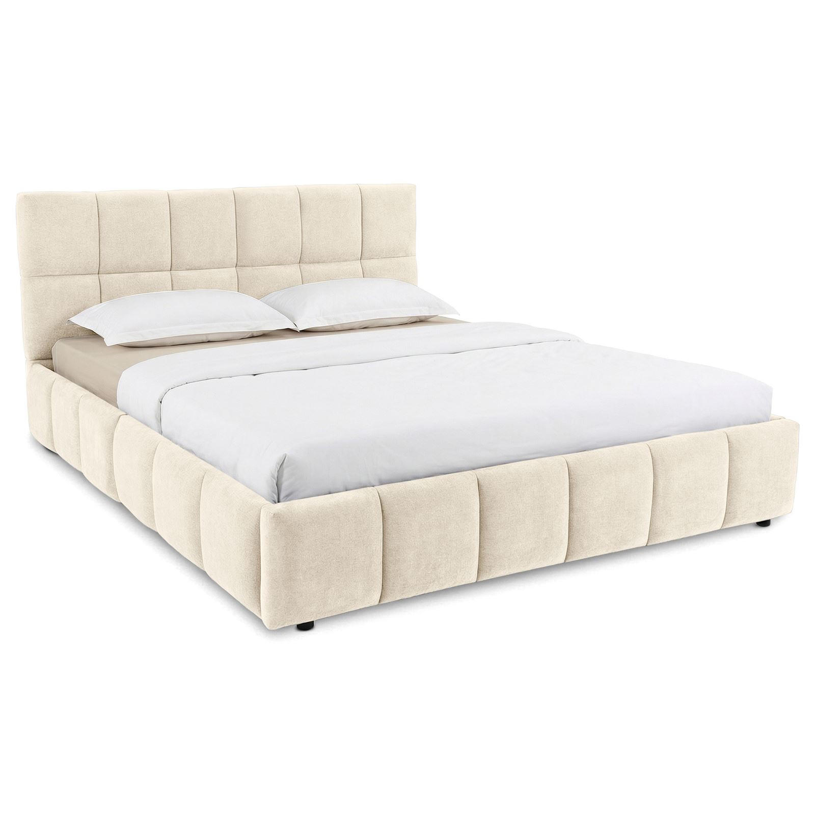 POLSTERBETT EMILIA 180x200 cm cremeweiß - Creme, Textil (180/200cm) - IDIMEX