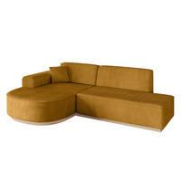 ECKSOFA Ottomane Links ARRIO-L1 - 243x171x83 cm Senfgelb - Currygelb/Gelb, Holzwerkstoff/Textil (243/171cm) - ALTDECOR
