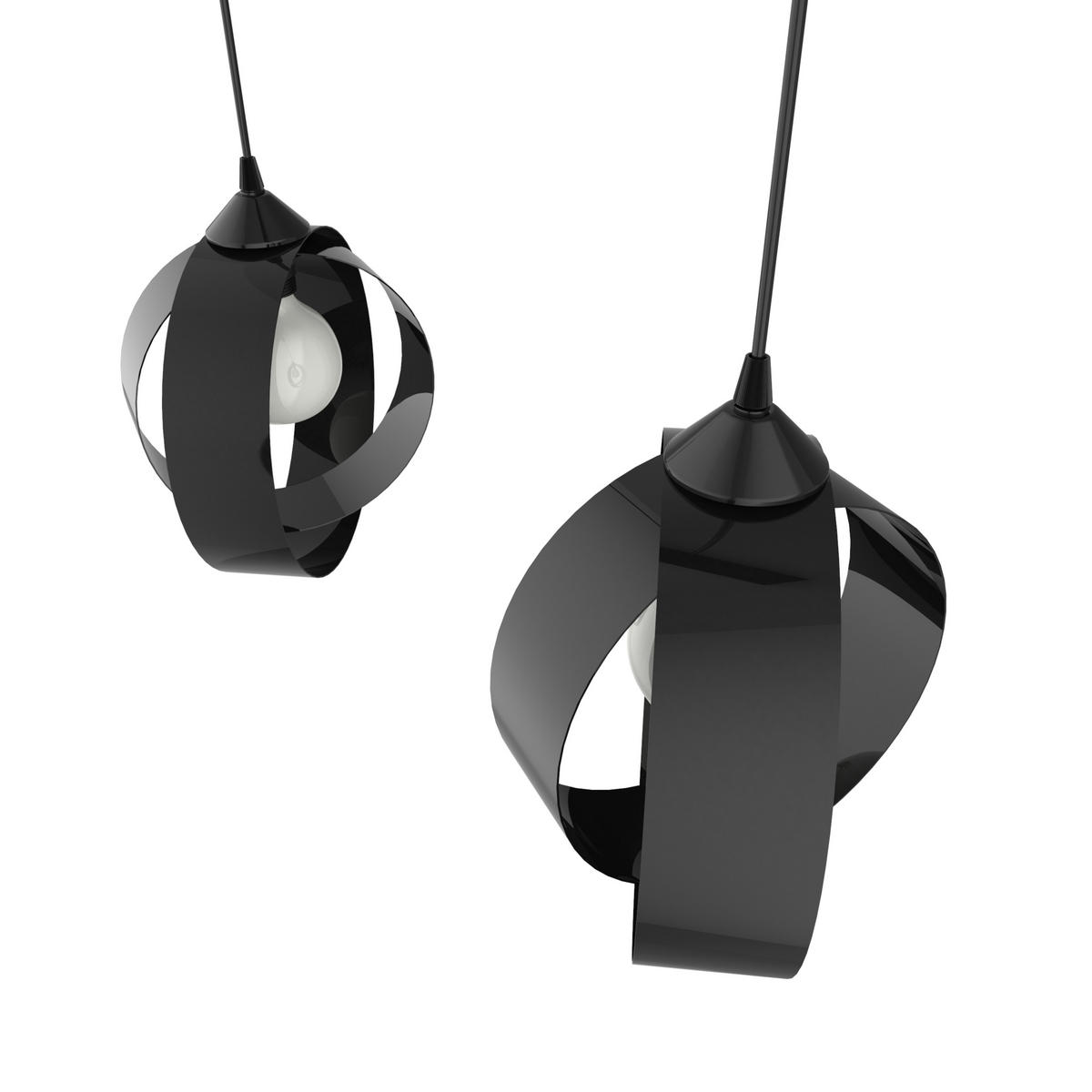 HÄNGELEUCHTE - Schwarz Hochglanz, Metall (7/25/25cm) - Lumicom