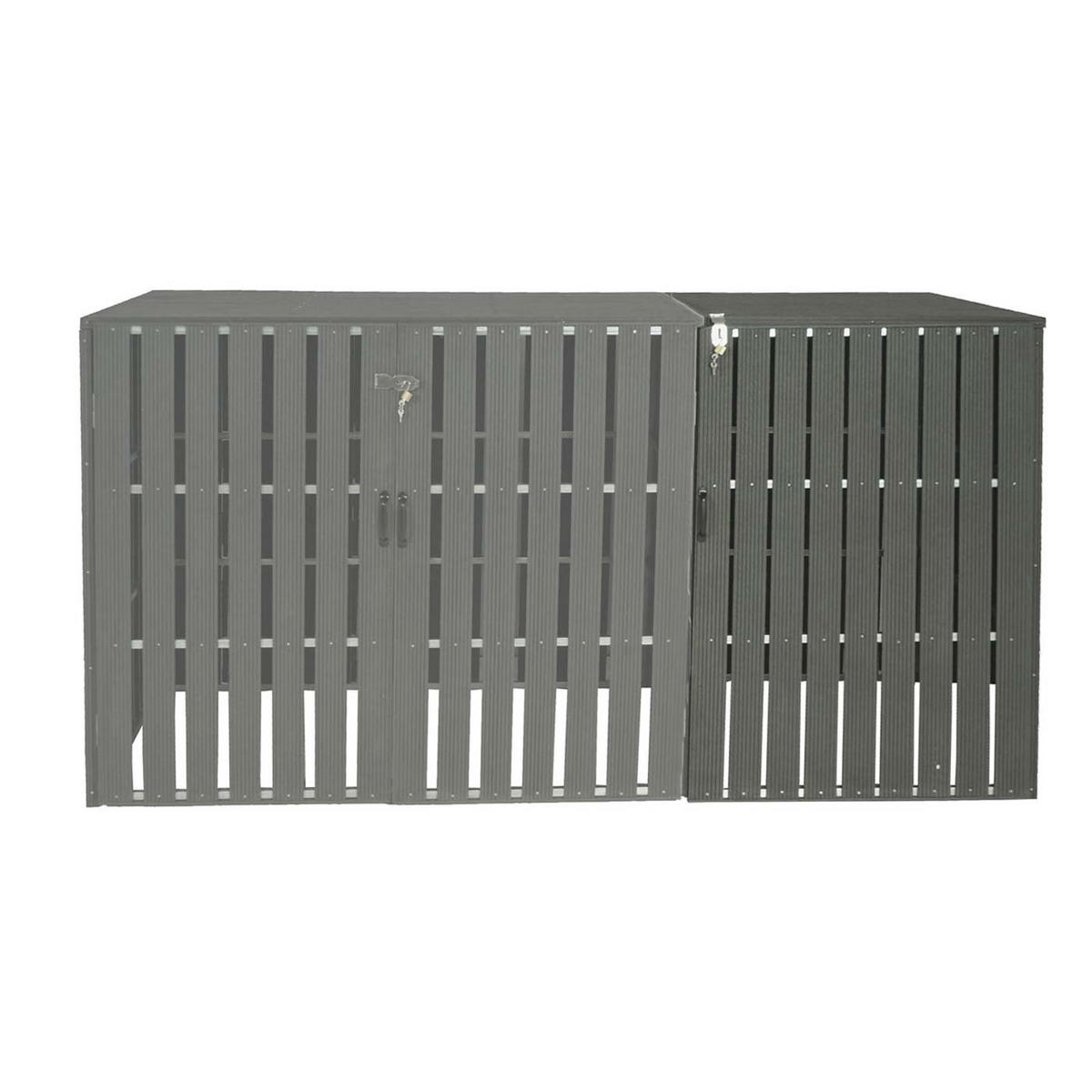 MÜLLTONNENBOX ERWEITERUNG Grau - Grau, Metall (76/115/100cm) - MCW