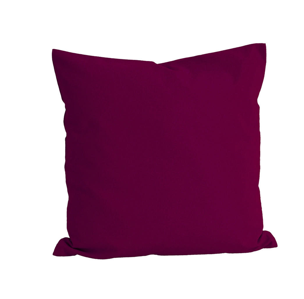 KISSENBEZUG Basic 100% Baumwolle hibiskus 40/40 cm - Beere, Textil (40/40cm) - beties Heimtextil