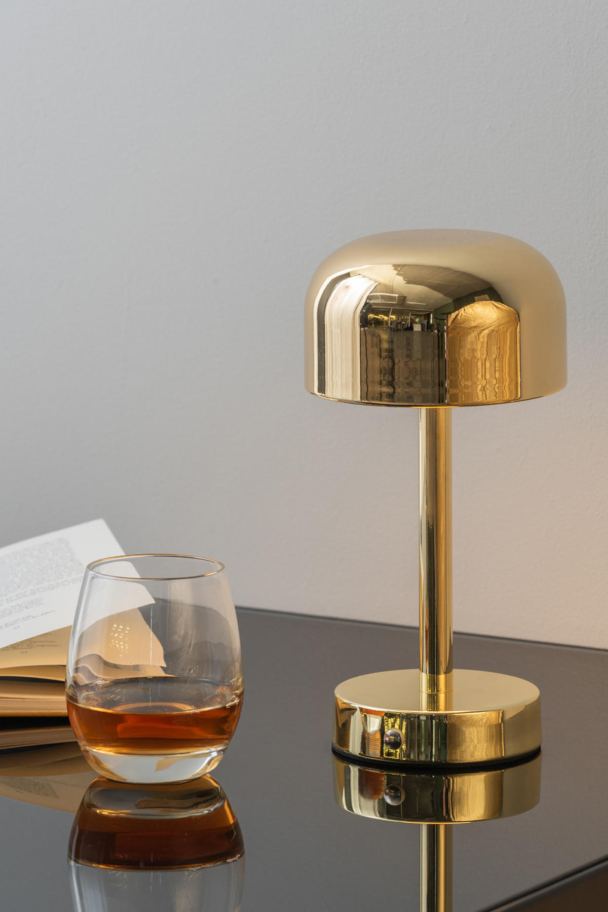 TISCHLAMPE James LED 12.5/12.5/24.5 cm - Goldfarben, Metall (12.5/12.5/24.5cm) - Leitmotiv