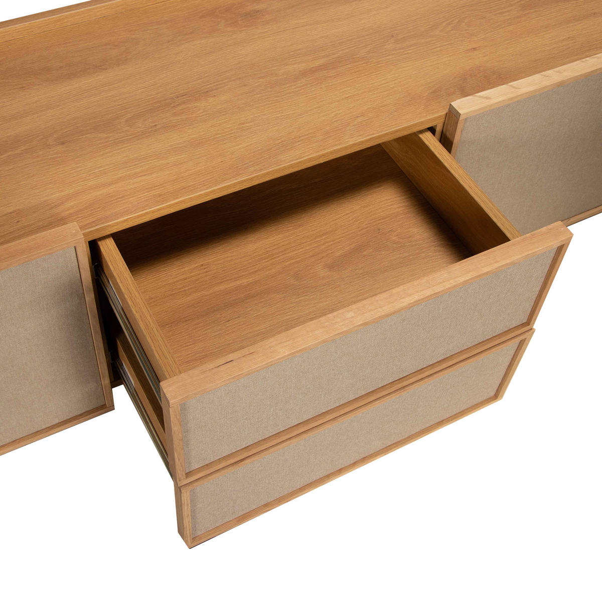 TV-MÖBEL, helle Holzoptik - Beige, Holz (150/40/40cm) - Oviala