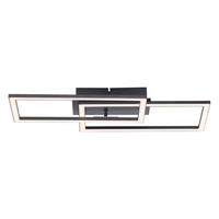 LED DECKENLEUCHTE Schwarz Metall - Schwarz, Metall (54/31/7cm)