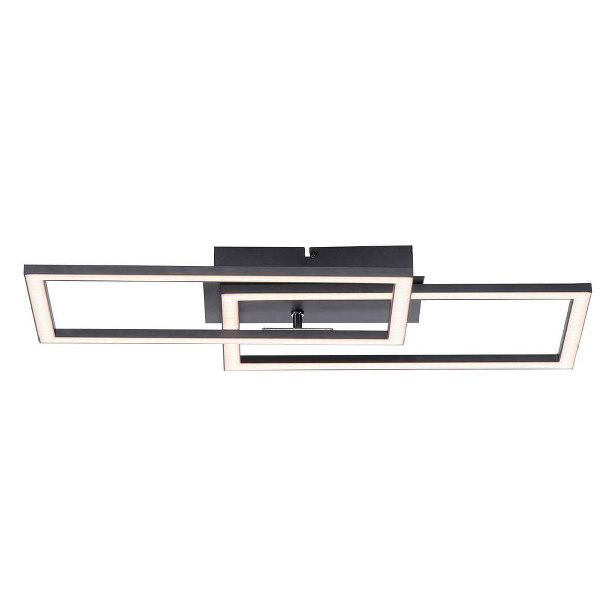 LED DECKENLEUCHTE Schwarz Metall - Schwarz, Metall (54/31/7cm)