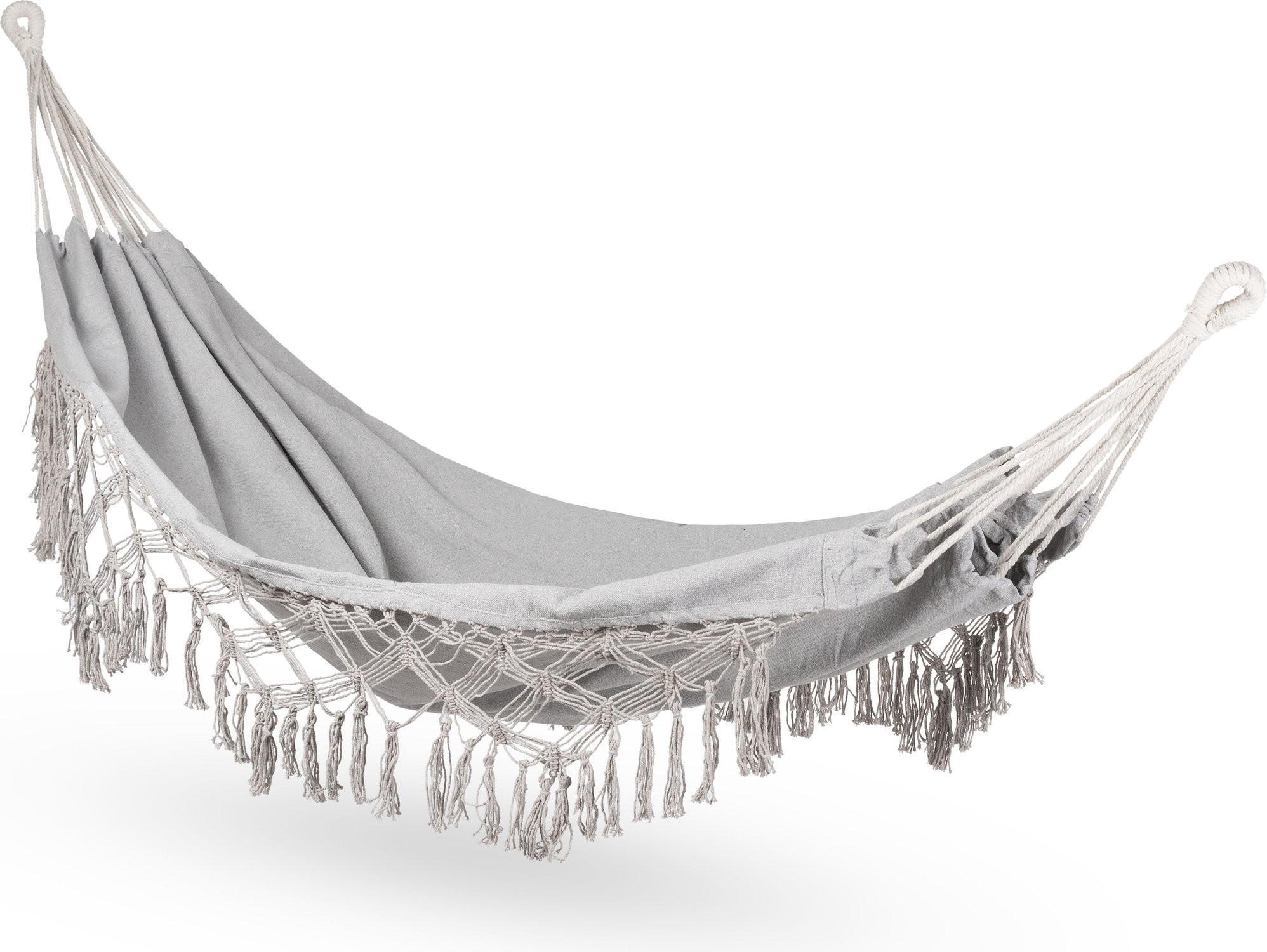 HÄNGEMATTE 200/150 cm, bis 200 kg - Grau, Textil (150/1/200cm) - Outtec