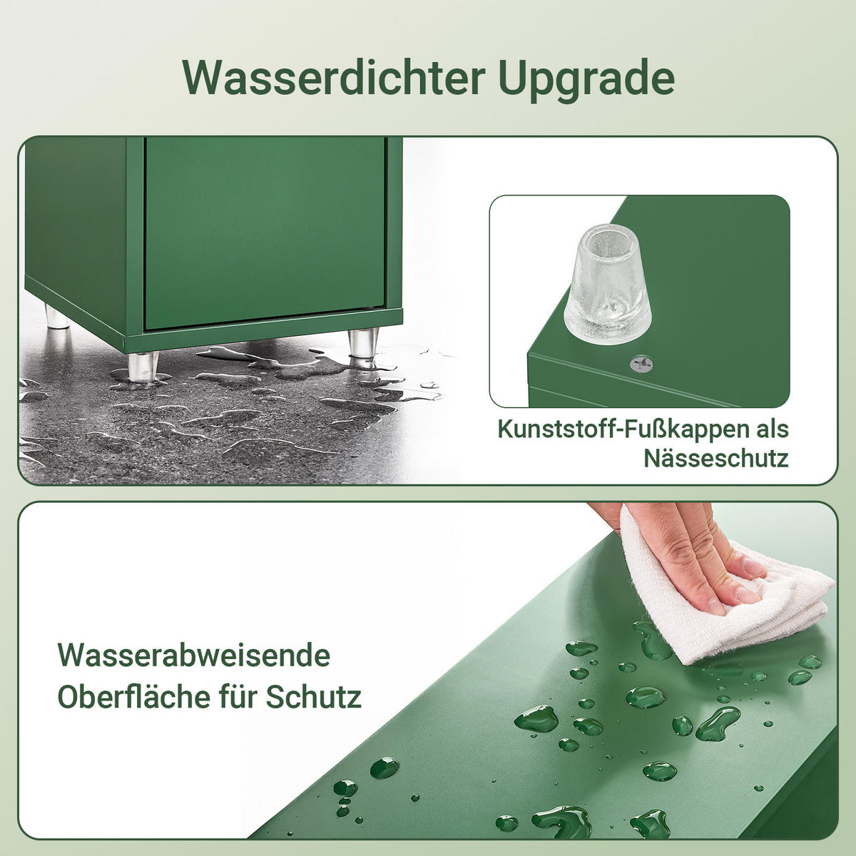 HOCHSCHRANK schmal Grün - Grün, Holzwerkstoff (20/180/20cm) - SoBuy