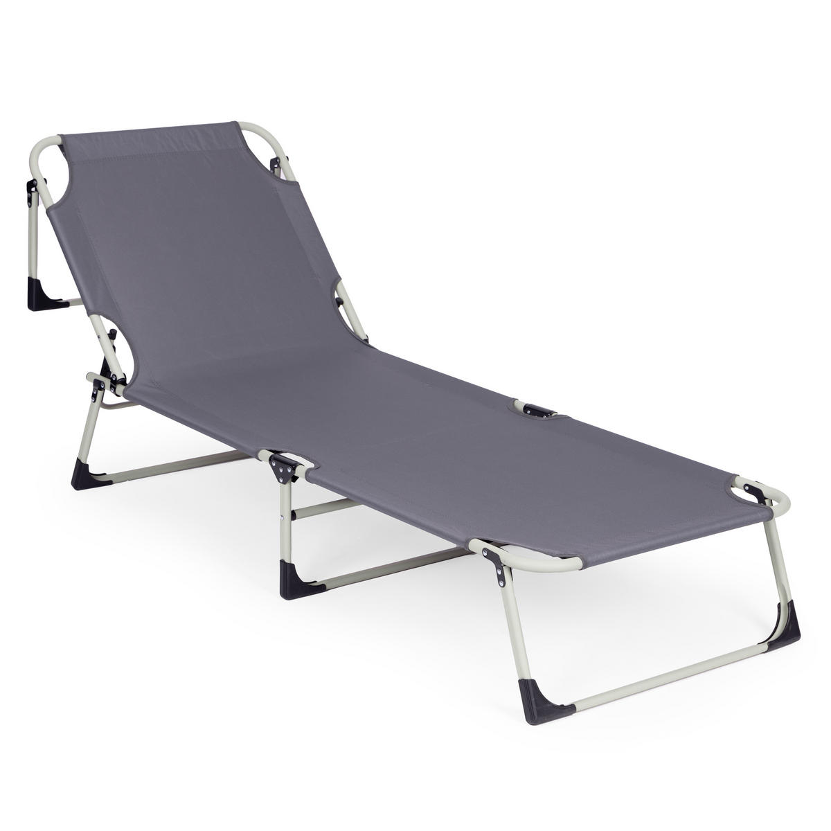 SONNENLIEGE klappbar - Grau, Metall (67/77/193cm) - Mat-Haus