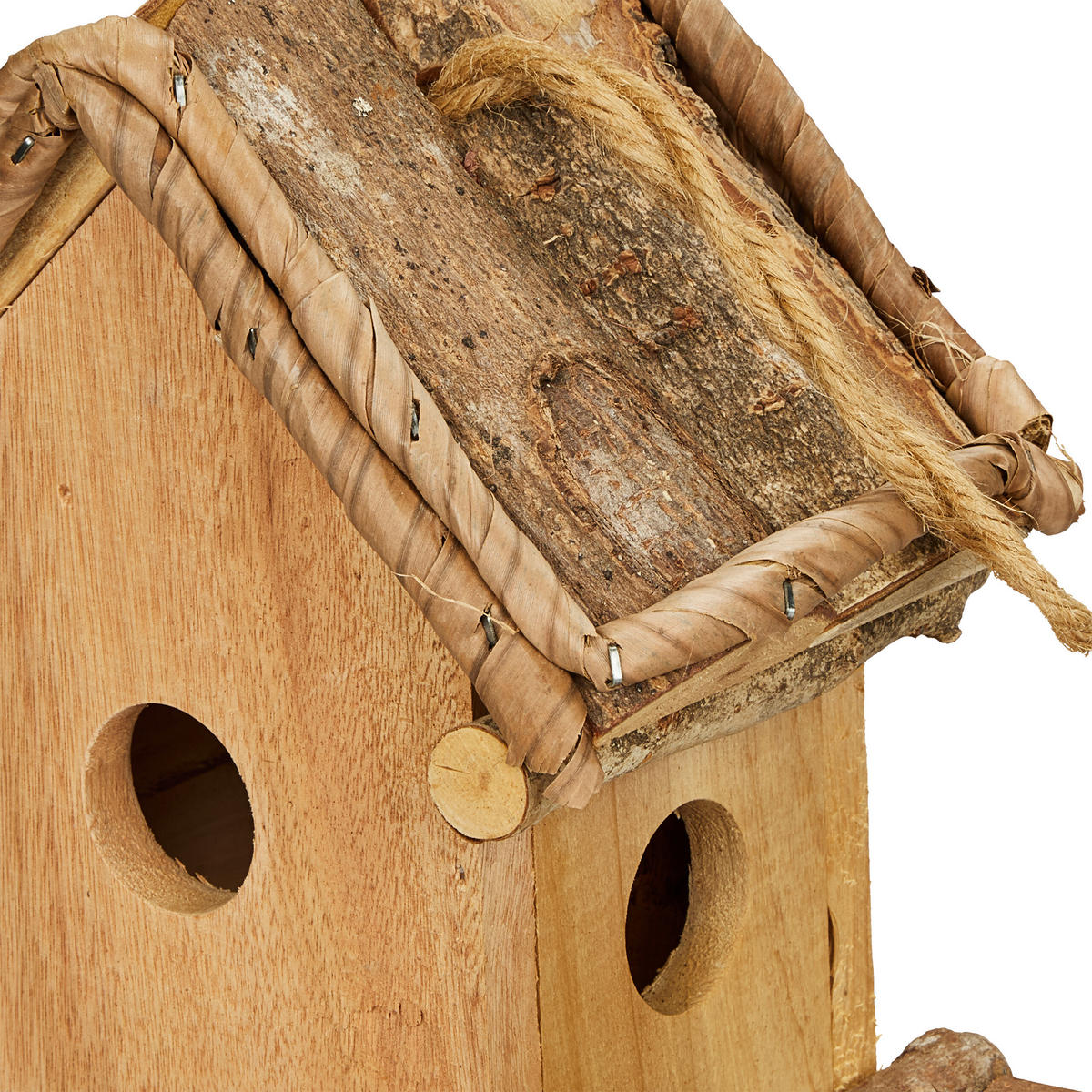 DEKO-VOGELHAUS - Braun, Holz (21/21/12.5cm) - Relaxdays