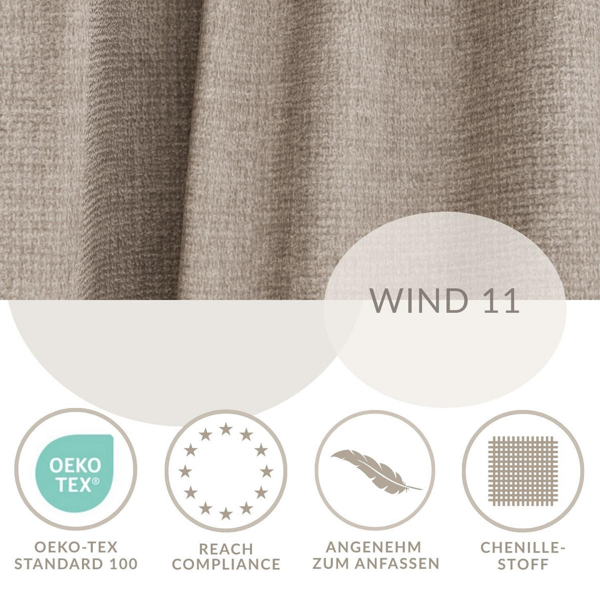 SOFA MIT SCHLAFFUNKTION Toluca Grau braun Chenille-Stoff - Graubraun/Schwarz, Holz/Holzwerkstoff (247/69/104cm) - Maison de Reve