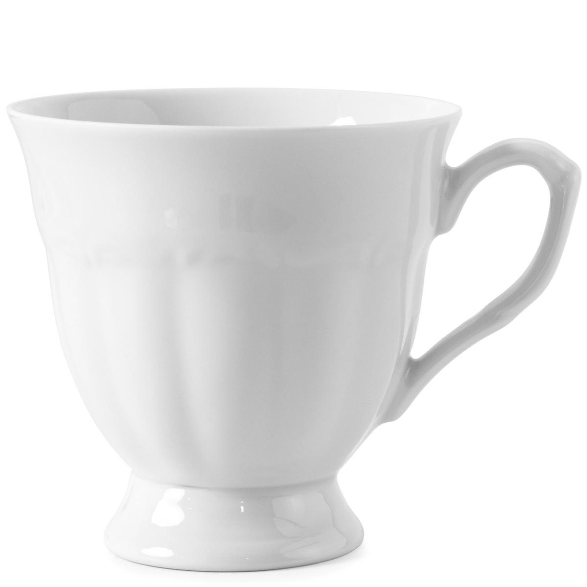 TASSEN-SET TASSE mit Untertasse Chodziez MARIA TERESA 6-tlg - Weiß, Keramik (0.25L) - KONSIMO®