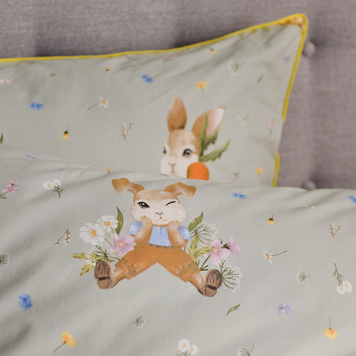 BETTWÄSCHE Emi - Hellgrün, Textil (160/200cm) - home&you