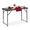 CAMPINGTISCH - Grau, Kunststoff/Metall (60/120/53.5cm) - Relaxdays