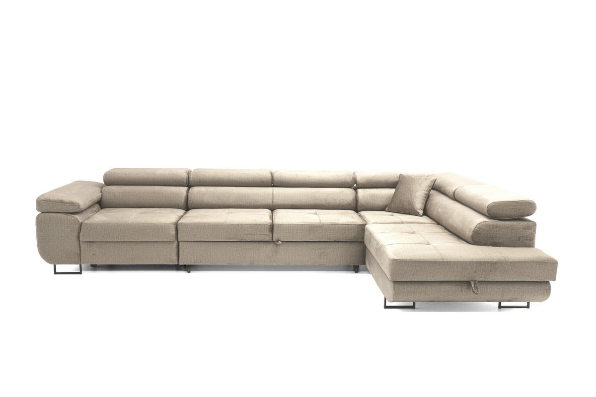 ECKSOFA WILD MAXI Rechts Beige - Beige, Holz (203/350cm) - Muffo