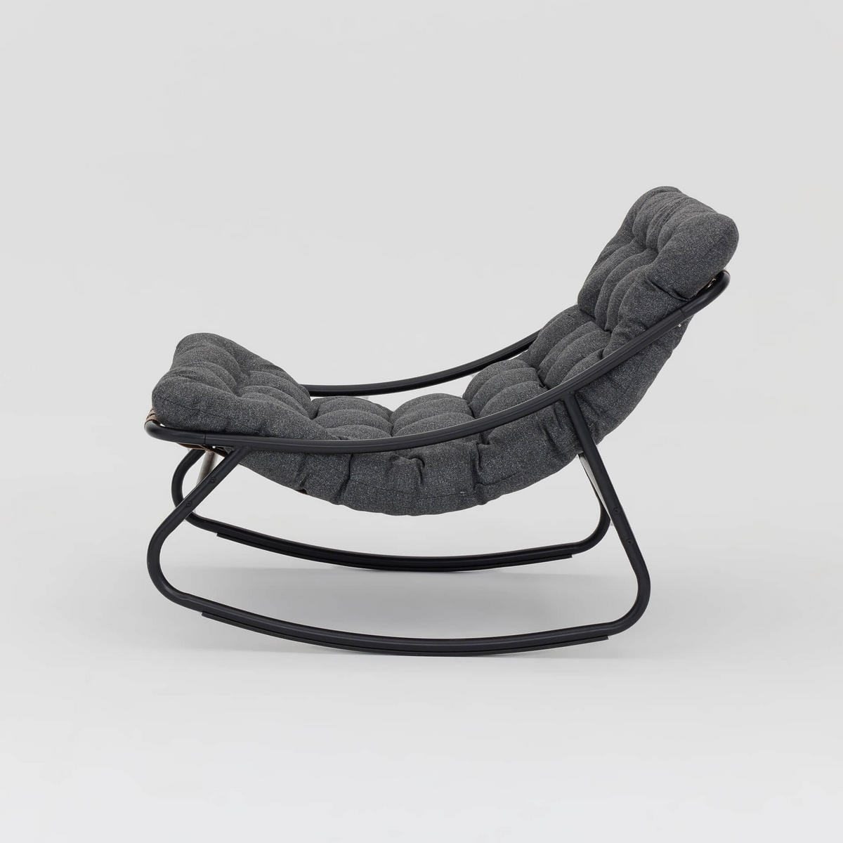 SCHAUKELLIEGE Grau 78/101/74 cm - Grau, Metall (78/74/101cm) - Mobili Rebecca
