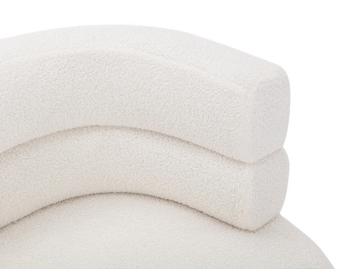 SOFA - 2 Personen - stoff - weiß Camedo - Weiß, Textil/Metall (145/73/74cm) - Vente-Unique