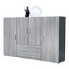 HIGHBOARD Nora Türen in Avola-Anthrazit - Anthrazit, Holzwerkstoff (166/106/35cm) - Vladon