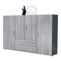 HIGHBOARD Nora Türen in Avola-Anthrazit - Anthrazit, Holzwerkstoff (166/106/35cm) - Vladon