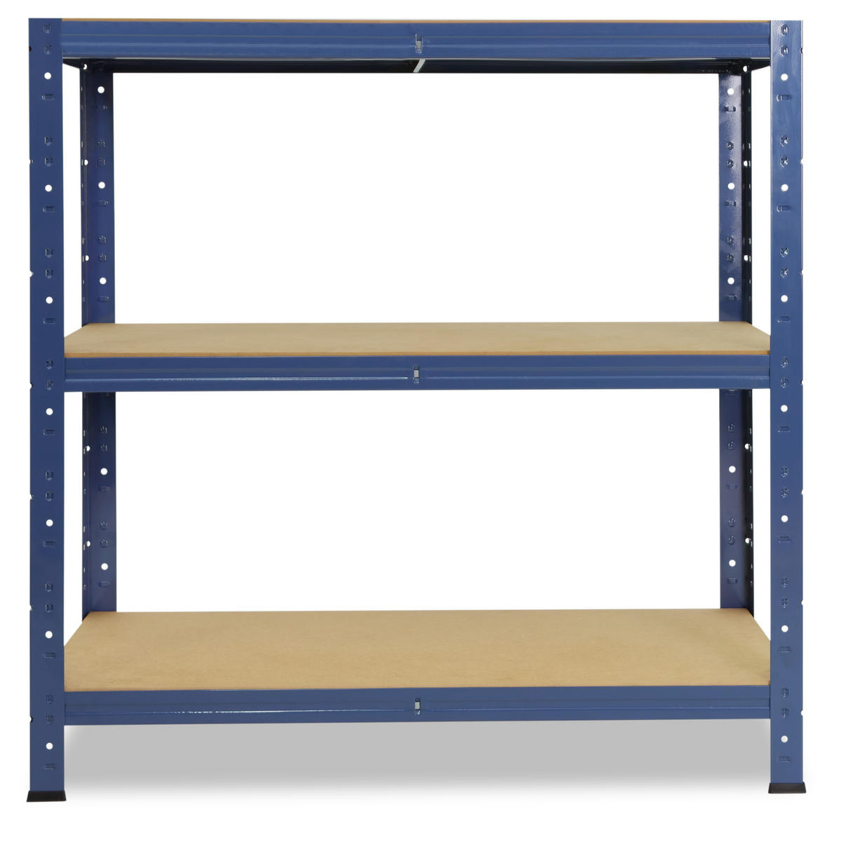 SCHWERLASTREGAL HOME 100x100x50 cm in blau mit 3 Böden und 175 kg Traglast pro Boden - Blau, Metall (100/100/50cm) - shelfplaza